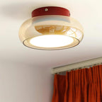 Glass Ceiling Lamp LED Dimmable Flush Mount Retro Style