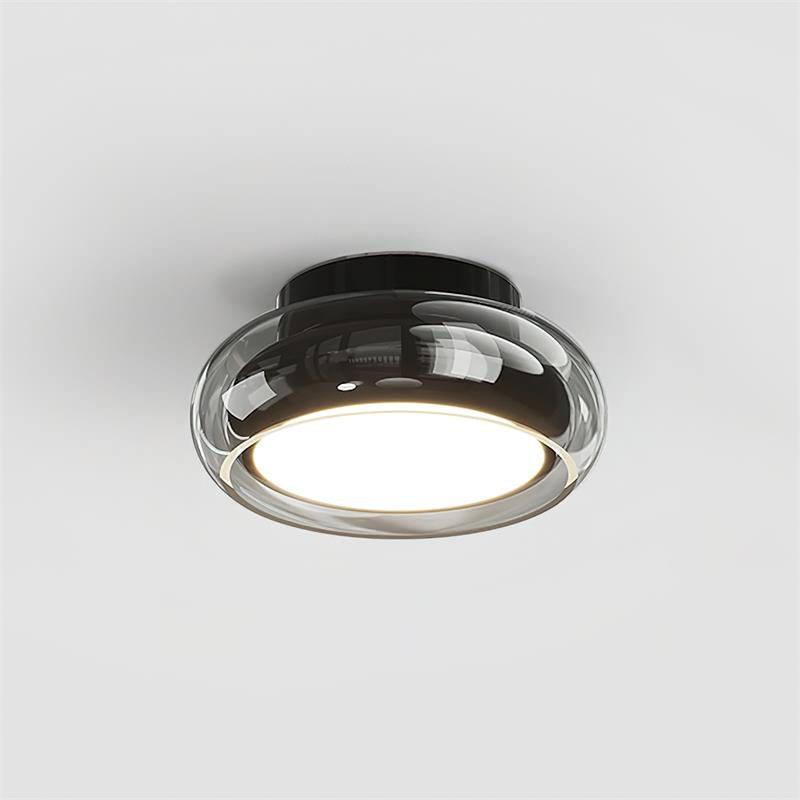 Glass Ceiling Lamp LED Dimmable Flush Mount Retro Style