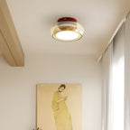 Glass Ceiling Lamp LED Dimmable Flush Mount Retro Style