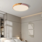 LED Ceiling Light Wood Trim Round Dimmable Energy-Efficient