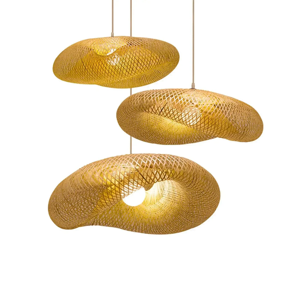 Bamboo Chandelier Handcrafted Woven Pendant Light