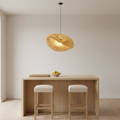 Bamboo Pendant Light Hand-Braided Black Base E27