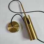 Cylindrical Pendant Light Adjustable Cord Modern Bedroom