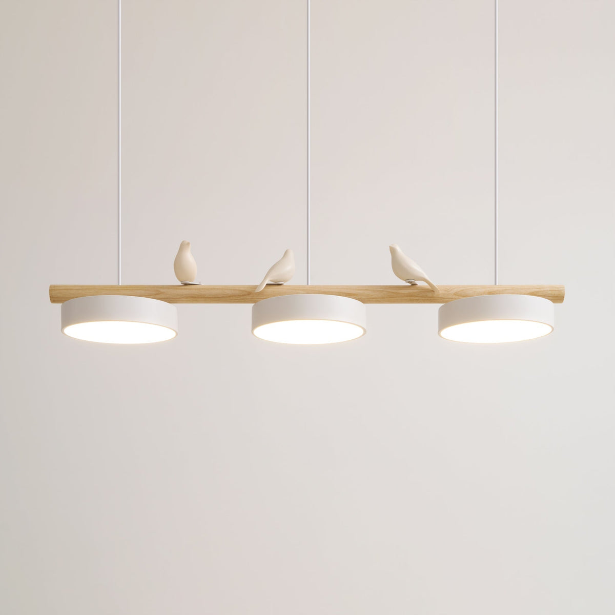 Pendant Light Bird Motif Integrated LED Dimmable