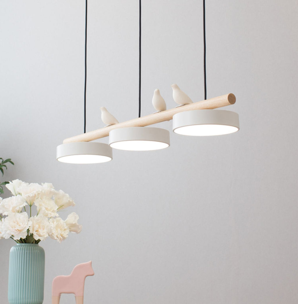 Pendant Light Bird Motif Integrated LED Dimmable