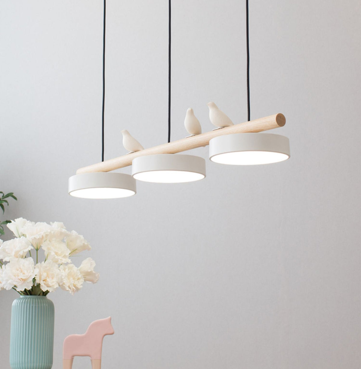 Pendant Light Bird Motif Integrated LED Dimmable