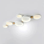 Flush Mount Ceiling Light Nordic Wood Ring Design Dimmable