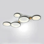 Flush Mount Ceiling Light Nordic Wood Ring Design Dimmable