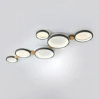 Flush Mount Ceiling Light Nordic Wood Ring Design Dimmable