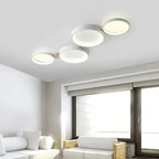 Flush Mount Ceiling Light Nordic Wood Ring Design Dimmable