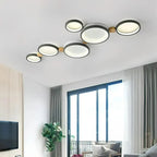 Flush Mount Ceiling Light Nordic Wood Ring Design Dimmable