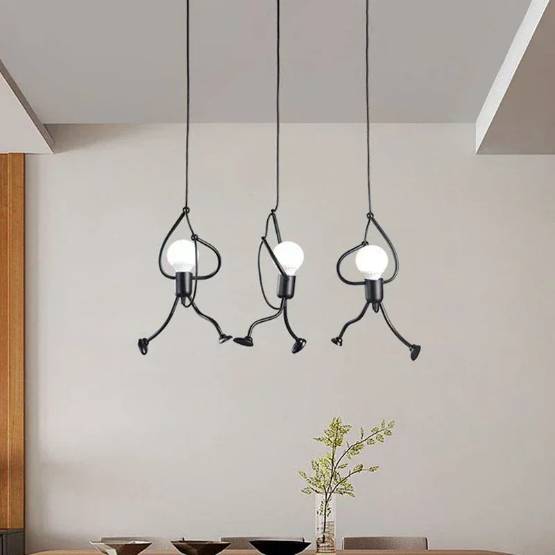 Pendant Light Humanoid Design Modern Metal Adjustable
