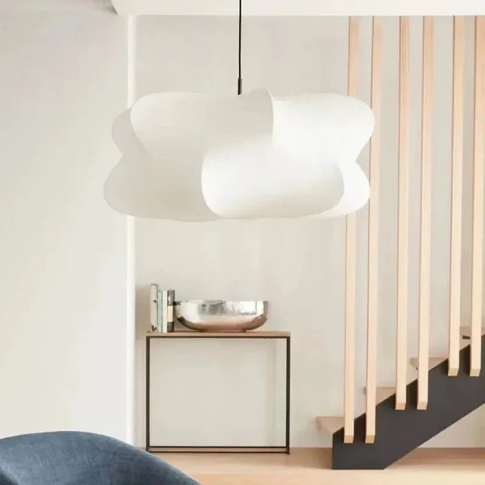 Silk Pendant Lamp Beige Wabi Sabi Japanese Style
