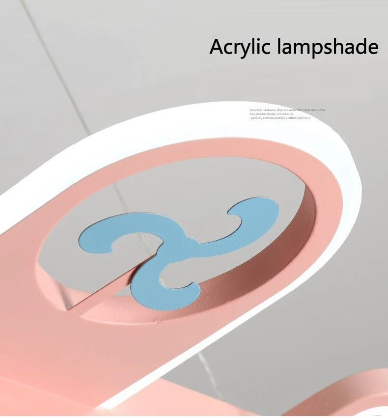 Airplane LED Pendant Light Kids Room Dimmable Remote