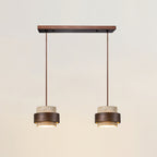 Pendant Light Wood Travertine Cylinder Japandi Design