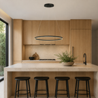 LED Chandelier Modern Ring Light Dimmable Aluminum
