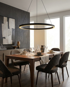 LED Chandelier Modern Ring Light Dimmable Aluminum