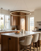 LED Chandelier Modern Ring Light Dimmable Aluminum