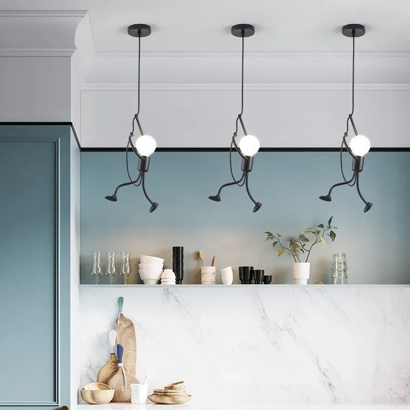 Pendant Light Humanoid Design Modern Metal Adjustable