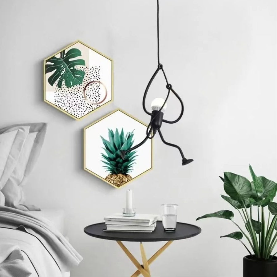 Pendant Light Humanoid Design Modern Metal Adjustable