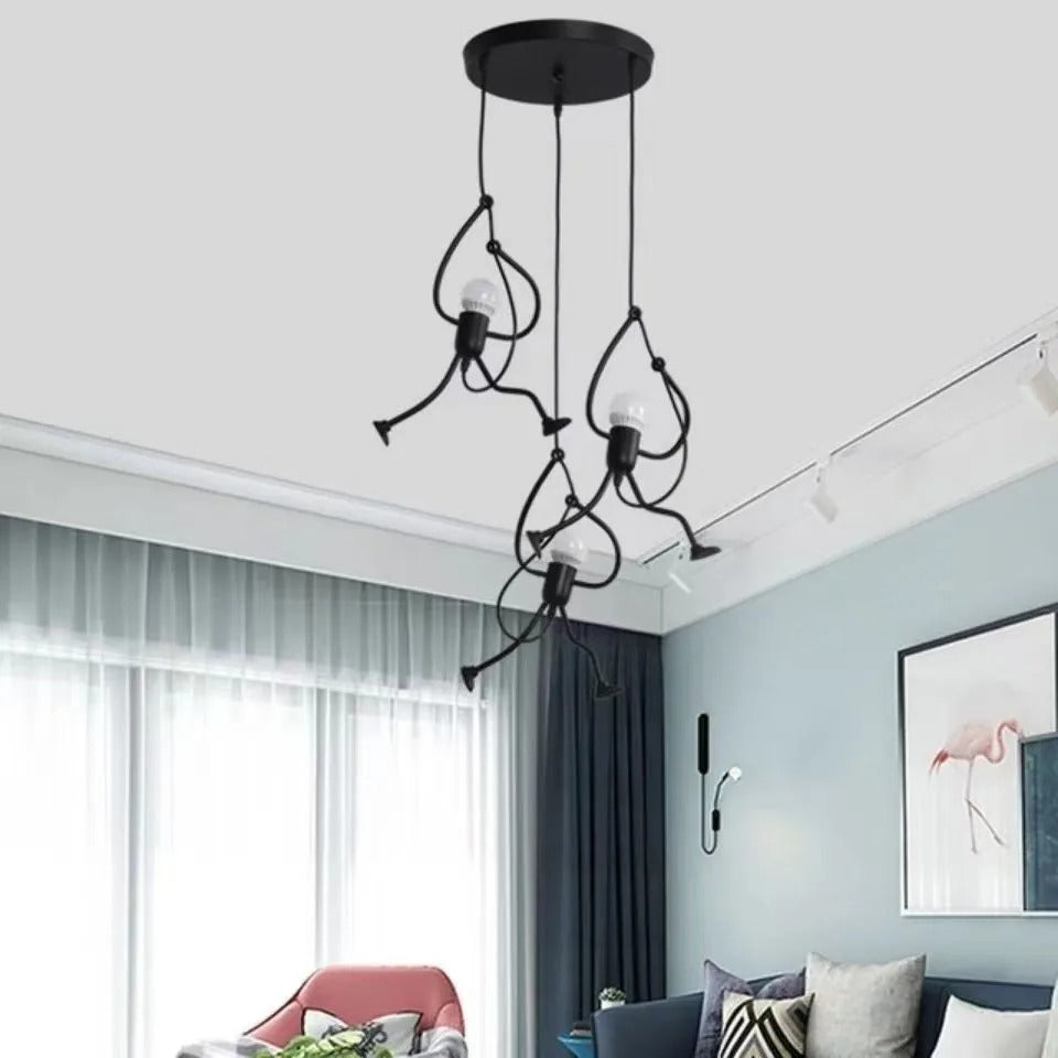 Pendant Light Humanoid Design Modern Metal Adjustable