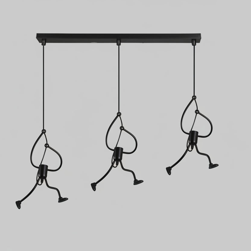 Pendant Light Humanoid Design Modern Metal Adjustable