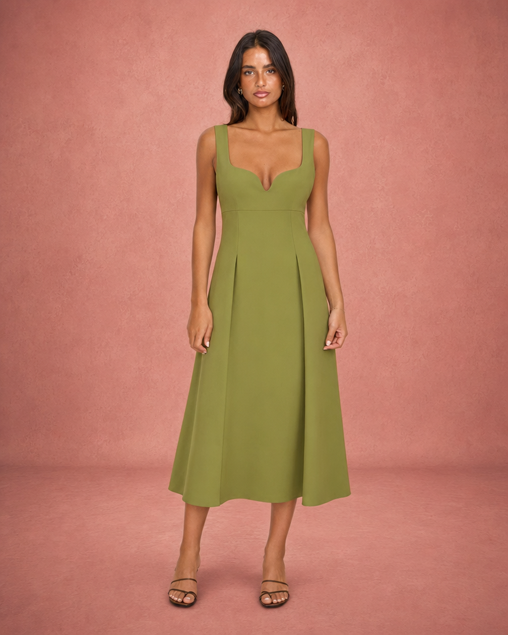 Square Neck Sleeveless Maxi Dress