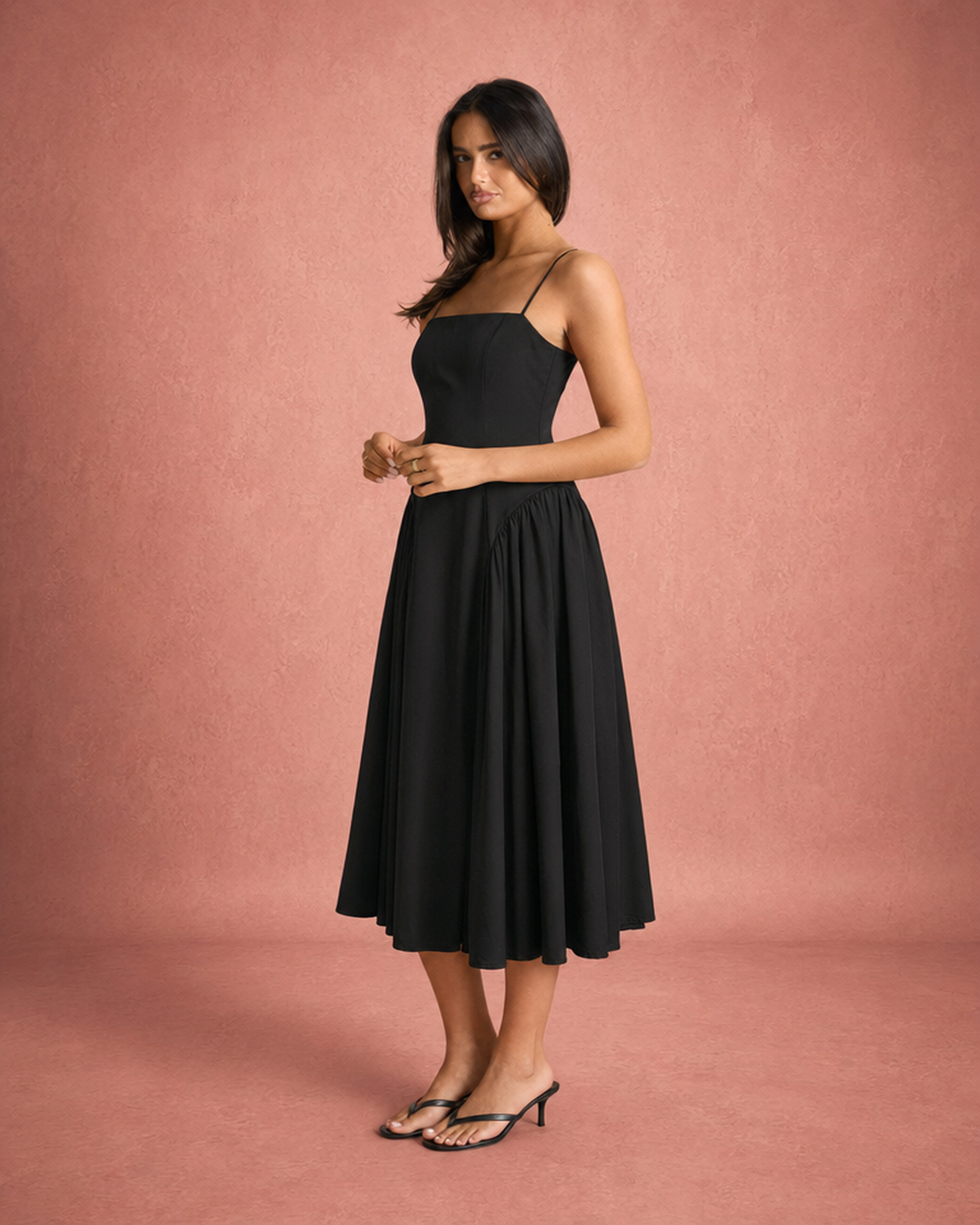 Flowing V-Neck Summer Maxi Dress