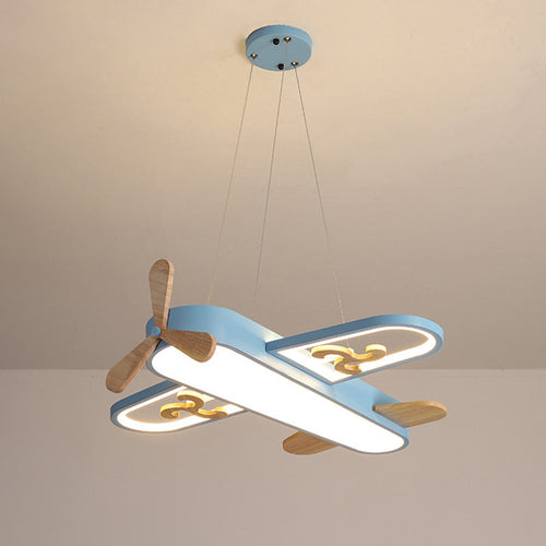 Airplane LED Pendant Light Kids Room Dimmable Remote