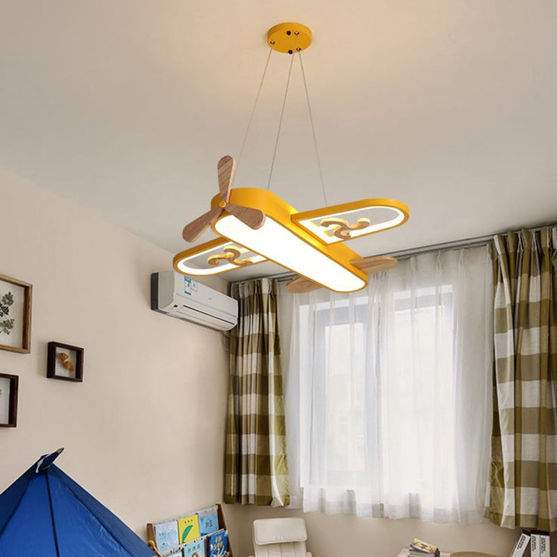 Airplane LED Pendant Light Kids Room Dimmable Remote