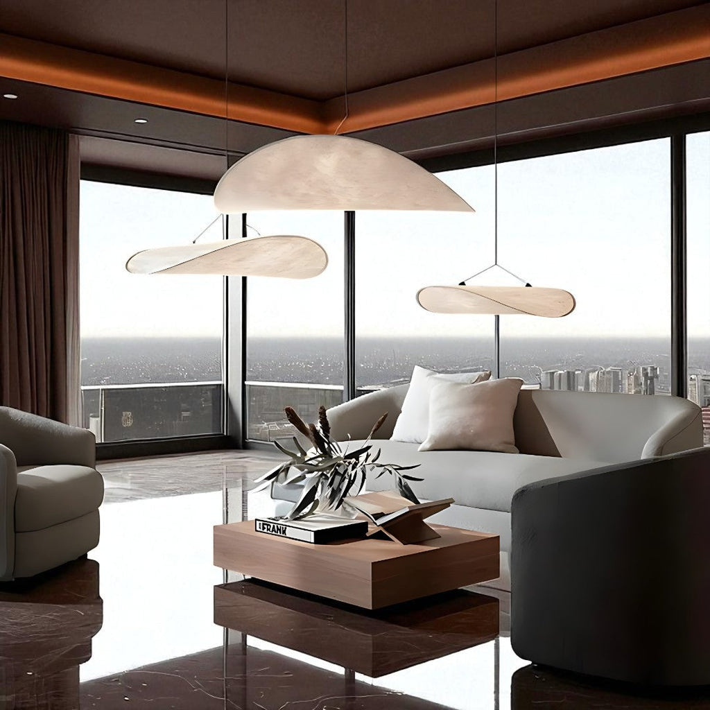Silk Pendant Lamp Modern Japandi Boho Living Room Light