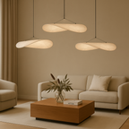 Silk Pendant Lamp Modern Japandi Boho Living Room Light