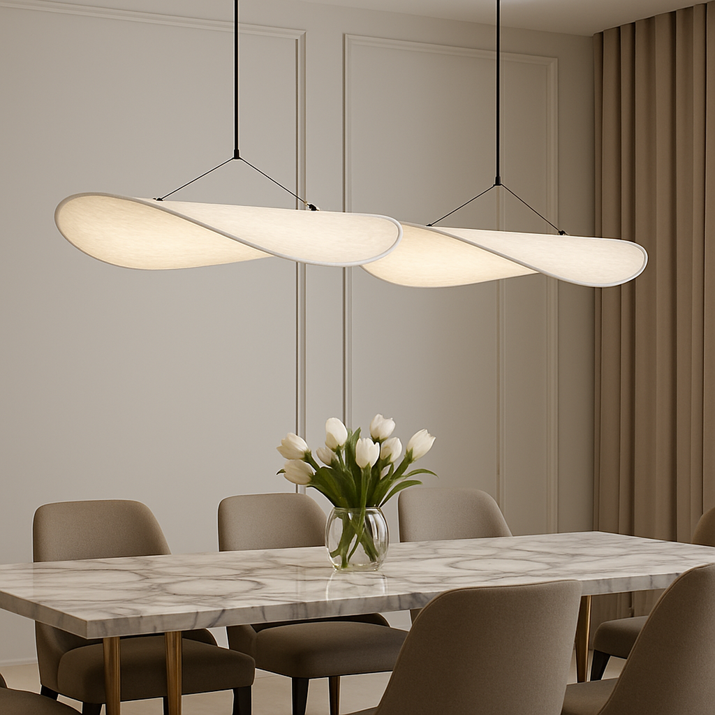 Silk Pendant Lamp Modern Japandi Boho Living Room Light
