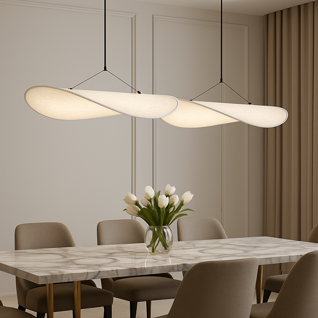 Silk Pendant Lamp Modern Japandi Boho Living Room Light