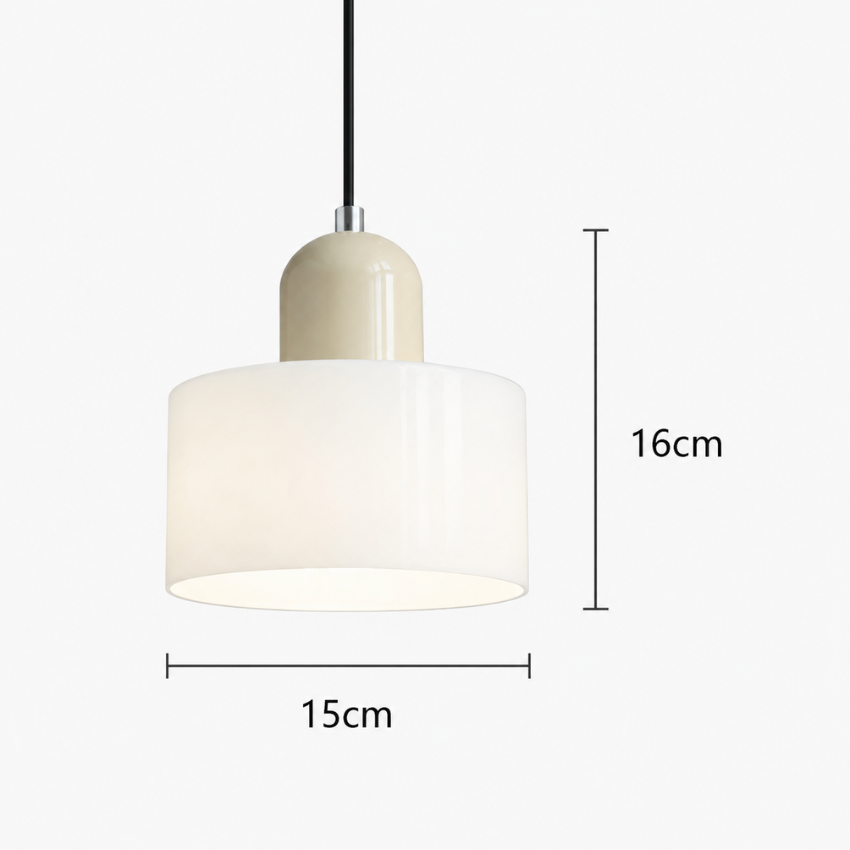 Pendant Light Bauhaus Style Colored Glass E27 LED