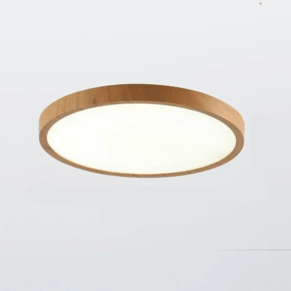 LED Ceiling Light Dimmable 3 Modes Wood Finish